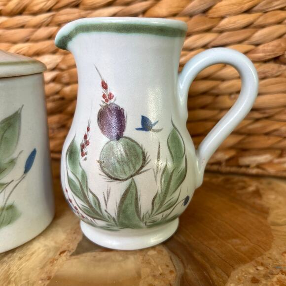Vintage Buchan Scotland Pottery Creamer & Sugar Bowl - Picture 2 of 6